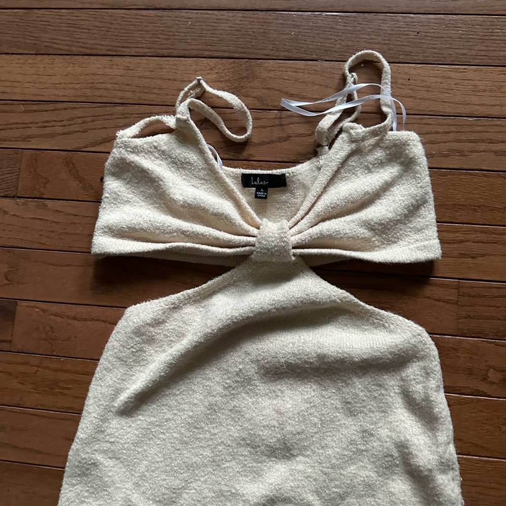 Lulus long cute out fuzzy dress